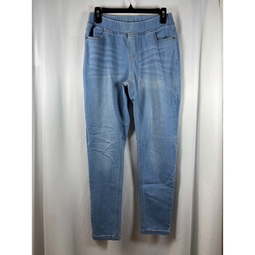 Jvini Fashion Womens Light Wash Pull On Denim Jeggings Stretch Jeans Size M